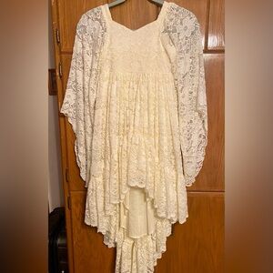 Elegant Cream Lace Kids Dress